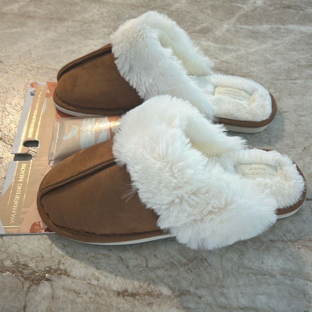 Faux Suede & Shearling  Slipper Set NWT